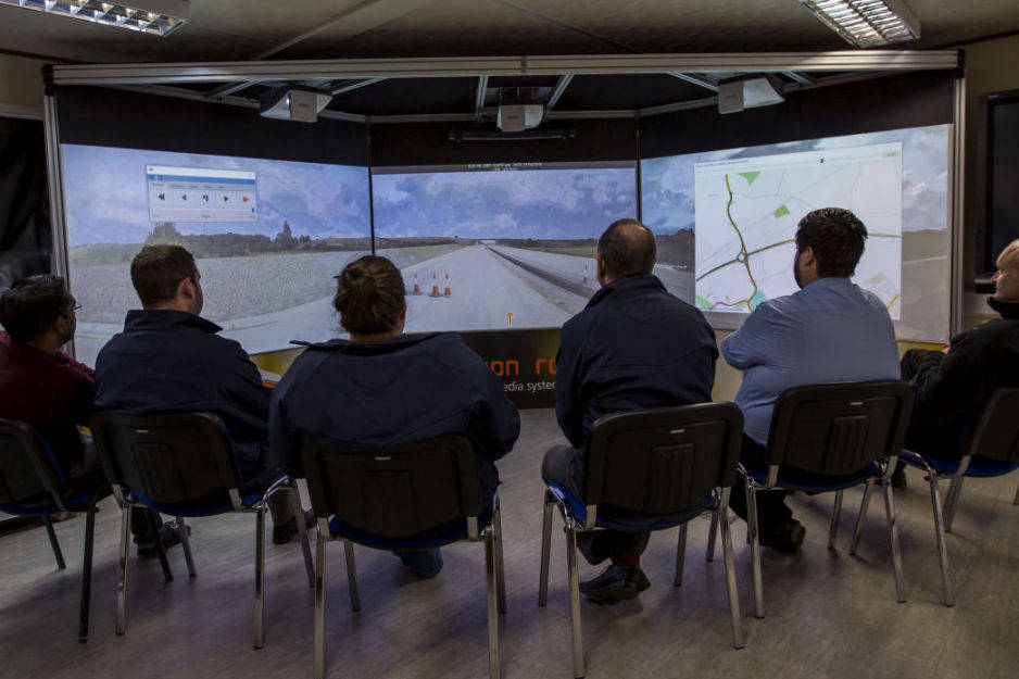 A team analysing a site on a Cine system 